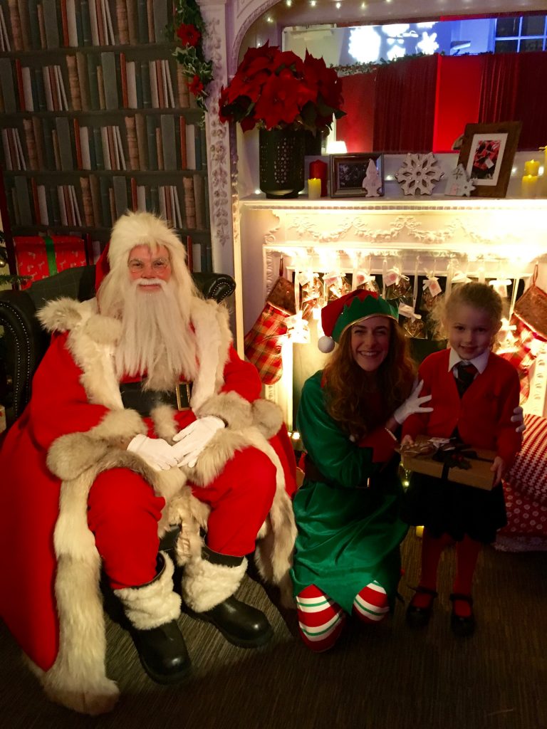 Meeting Father Christmas in residence, London Wander Mum