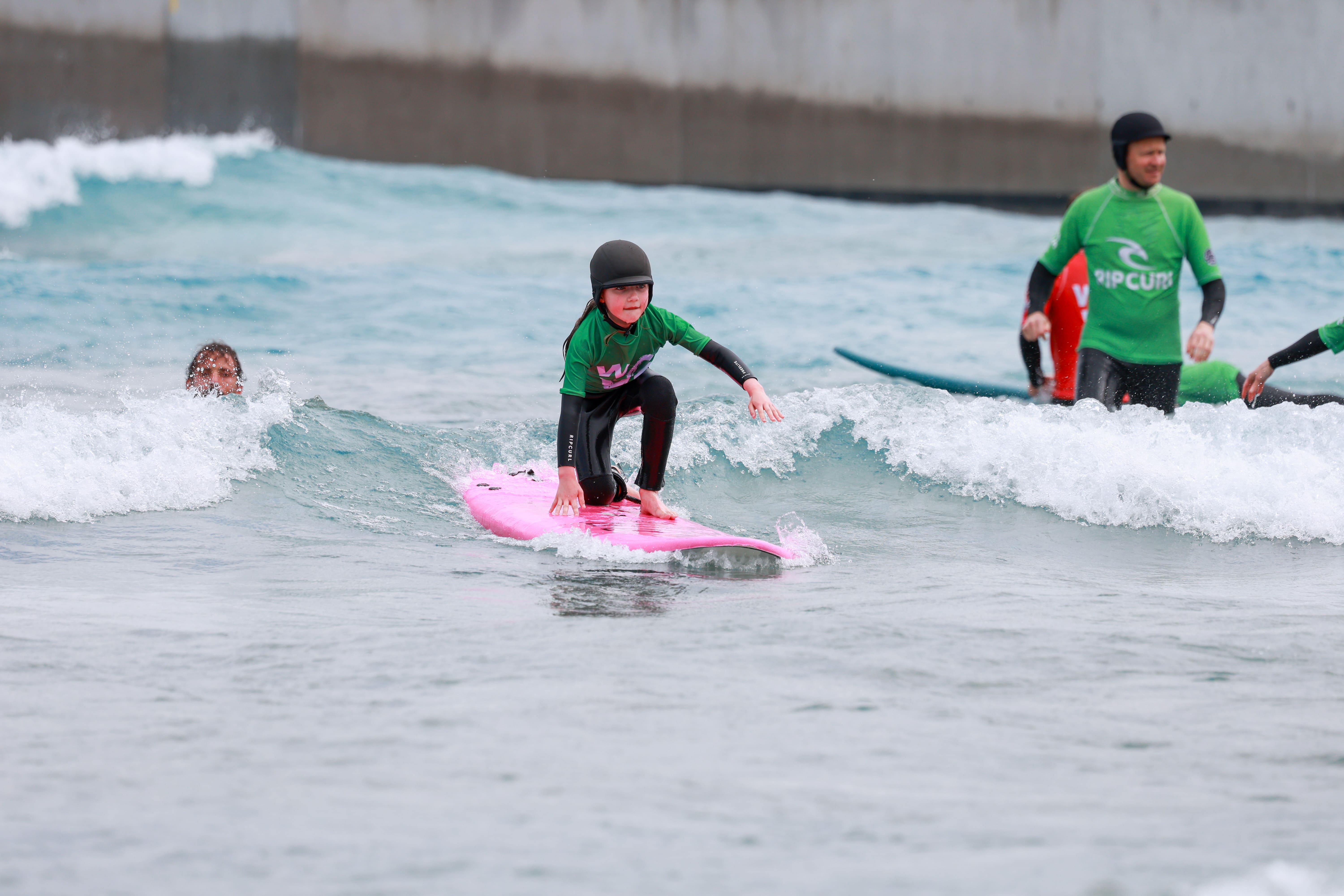 Kids surf lessons at The Wave