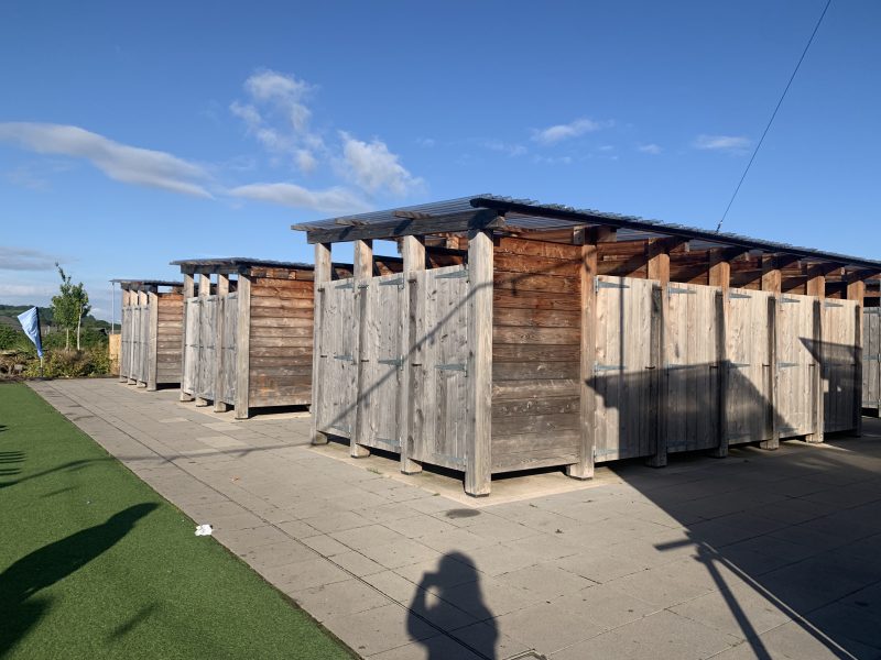 Changing rooms at The Wave Bristol for surfing lessons