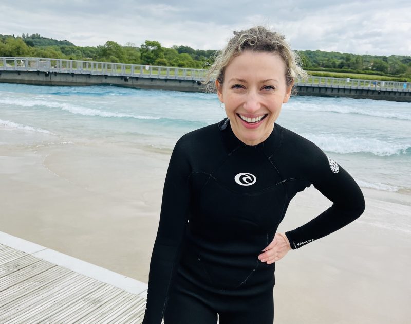 Adult surf lesson, The Wave. Wander Mum